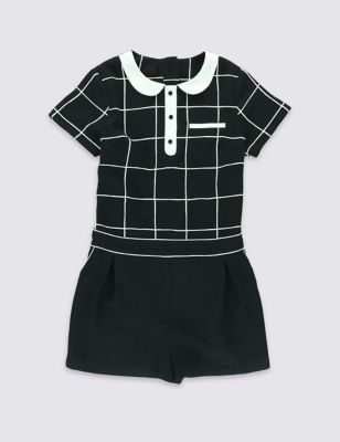 Grid Checked Playsuit &#40;5-14 Years&#41;